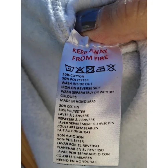 Iets Frans...Script Unisex Gray Full-Zip Hoodie Sweatshirt M EUC - Picture 12 of 14